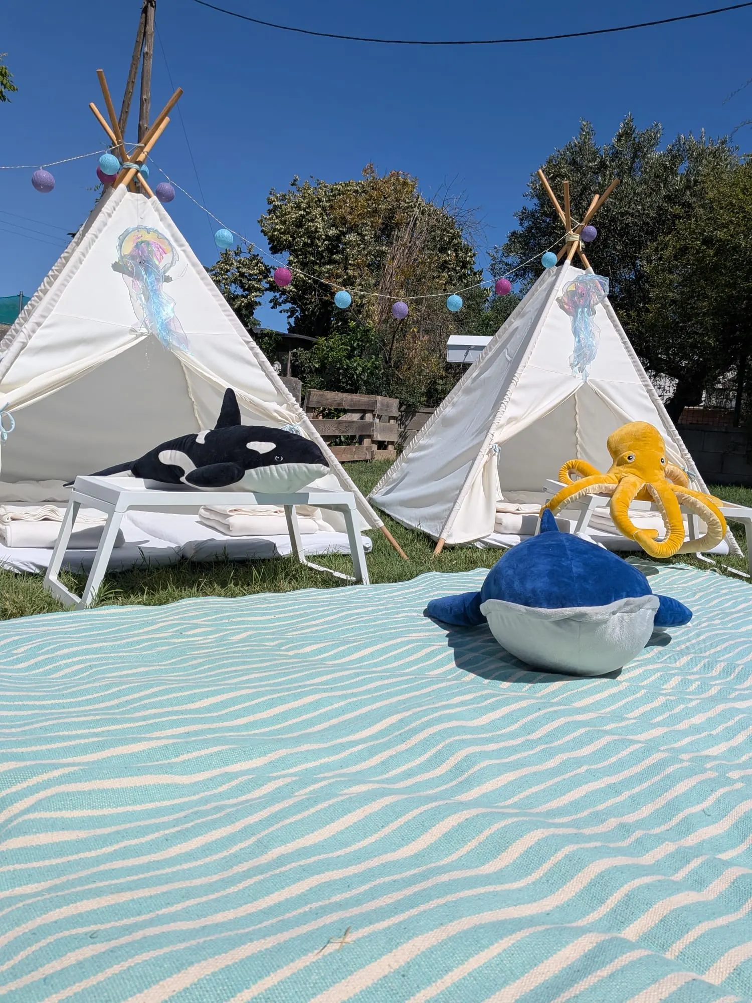 Tipi amb temàtica de fons marí – muntatge 6